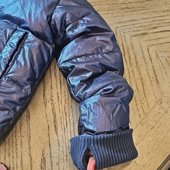 Metallic navy puffer jacket Size 4-5 Crewcuts Everyday - Picture 3 of 13